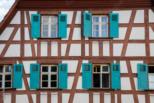 Historic old town of Forchheim, Bavaria, Germany, gateway to Franconian Switzerland, featuring traditional Fachwerkhäuser timber framed houses and charming medieval European architecture.