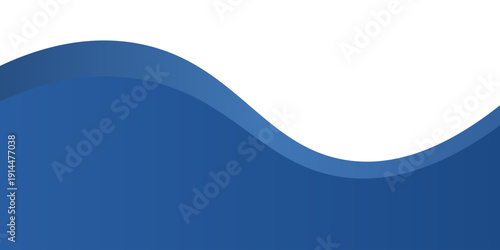Abstract modern blue wavy header business banner horizontal background. vector illustration.
