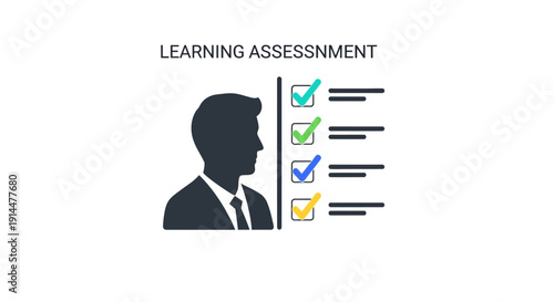 Businessman Silhouette with Checklist.