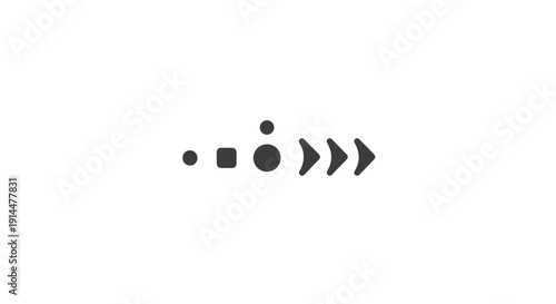 Geometric Shapes and Symbols in Sequence.