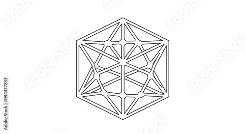 Geometric Shape Hexagon Complex Design Element.
