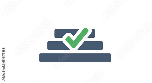 Green Checkmark on Dark Gray Layers.