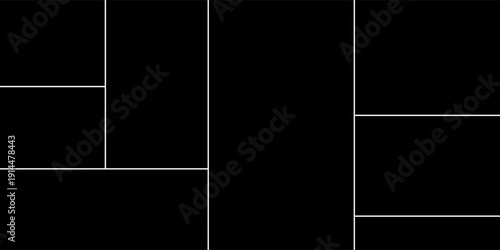 Vector empty photo frame. Collage template for 11 pictures. Frames for memory, with a modern concept style