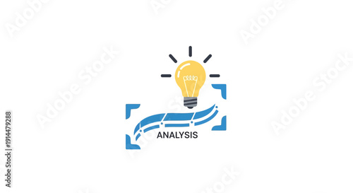 Lightbulb Idea Analysis Concept Illustration.