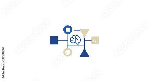 Simple Diagram with Geometric Shapes and Symbols.