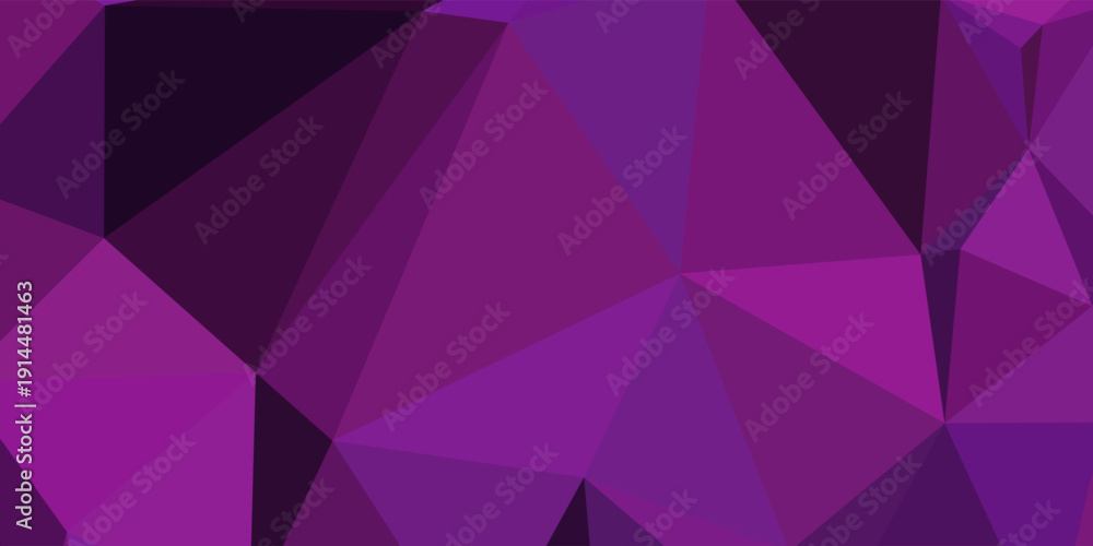 Fototapeta premium Purple Low Poly Abstract Background – Modern Geometric Polygonal Vector Texture