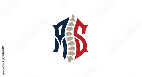 Spine Logo Design with Vertebrae.