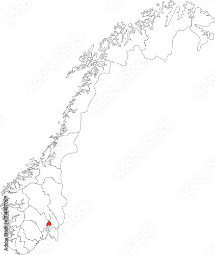 Outline Capital Mark of Norway Vector Illustration 