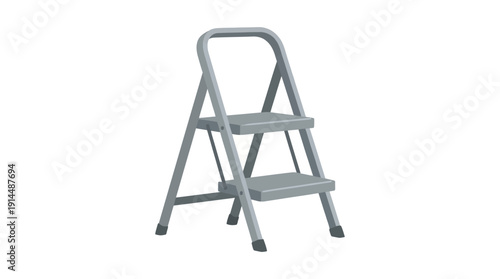 Step Ladder d flat vector isolated white background