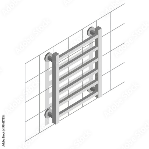 Modern Heated Towel Rail Design for Bathroom.