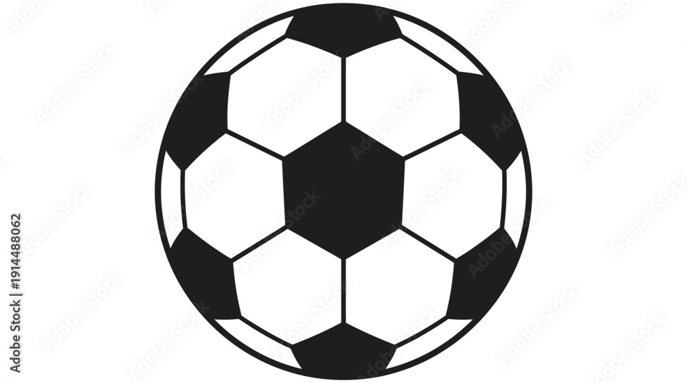 Obraz premium Soccer Ball d flat vector isolated white background