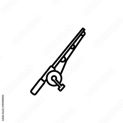 Minimalist Line Drawing of a Telescope for Astronomy and Observation