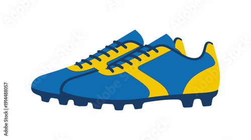 Soccer Cleats d flat vector isolated white background