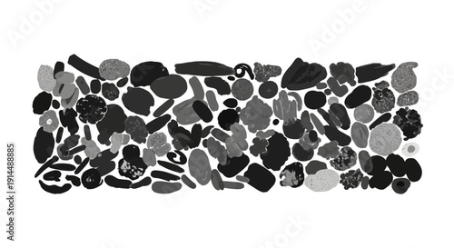 assorted pebbles, stones, and gravel background