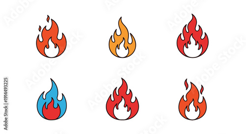 Fire Line art vector creative design abstract minimal
