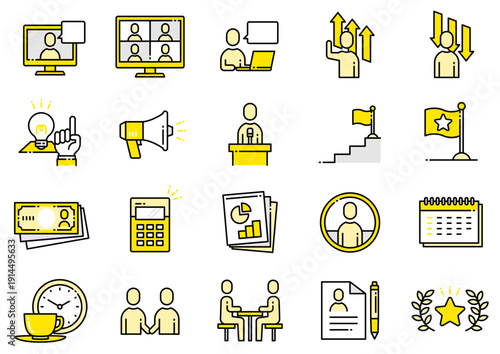 ビジネス・ヒューマンアイコン03　Business Human Icons