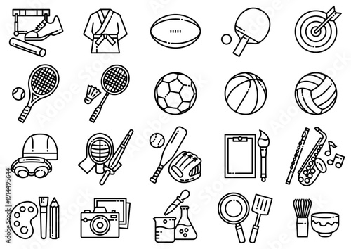 部活・クラブ活動アイコン01　Club Activity Icons