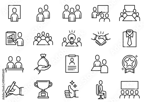 ビジネス・ヒューマンアイコン04　Business Human Icons