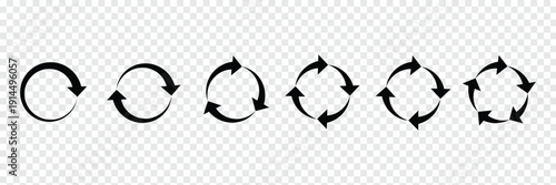 rotation icon collection, circle arrow icon. refresh icon, reload icon. circular arrow icon vector illustration