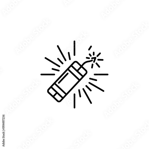 Celebratory Fireworks and Sparkler in the Night Sky for Festive Occasions