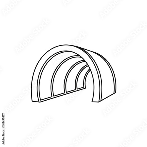 Futuristic Arch Design with Modern Curves and Architectural Elements