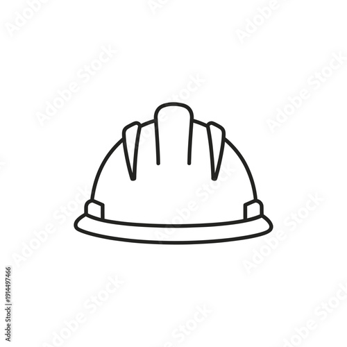 Construction Helmet Icon for Safety and Industrial Work Environments