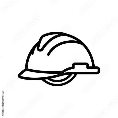 Construction Safety Helmet Icon for Industrial and Engineering Use