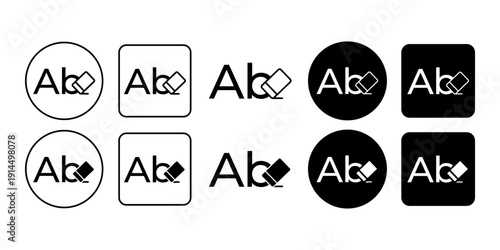 Clear Formatting Text Line Icon Minimal Outline Collection for Editing