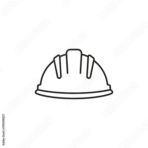 Safety Helmet Icon for Construction and Security Concepts