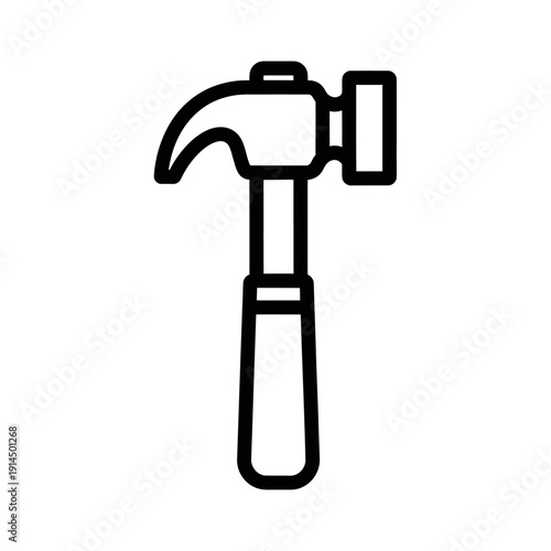 Close-Up Image of Hammer Tool for Construction and Carpentry Tasks