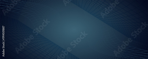 Perspective grid background. Empty futuristic digital box room