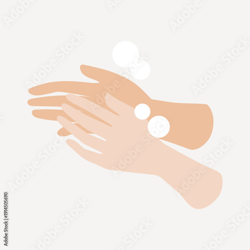 Washing hands, healthcare illustration collage element vector