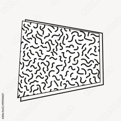 Abstract pattern shape, puzzle design vector