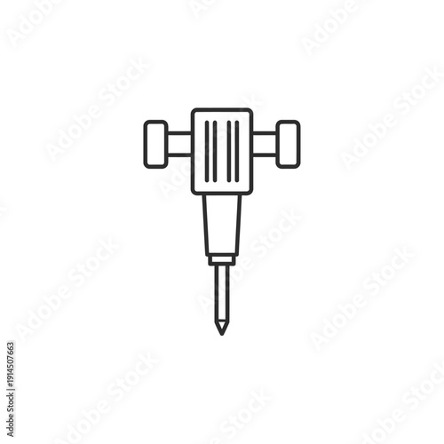 Minimalist Illustration of a Tattoo Gun for Body Art Design