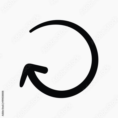 Simple arrow circular icon illustration vector