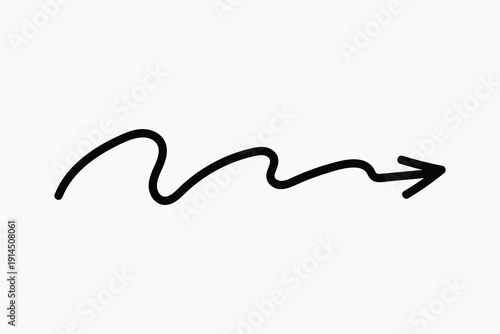 Curved arrow line illustration vector