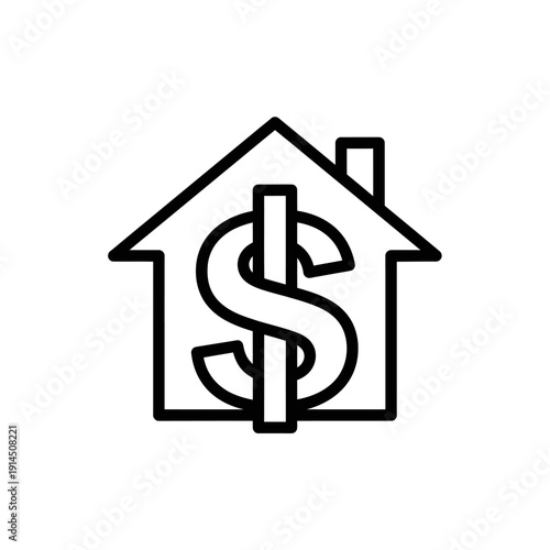 Financial Growth Concept with House and Dollar Sign for Investment Success