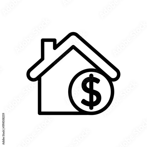 Financial Home Investment Symbol Illustration for Real Estate and Savings