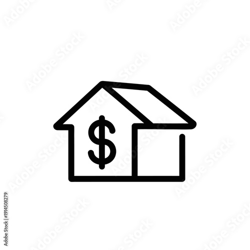 Financial Home Investment Concept with Housing and Dollar Symbol