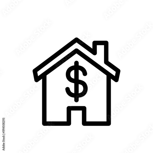 Financial Investment Concept with House and Dollar Sign Illustration