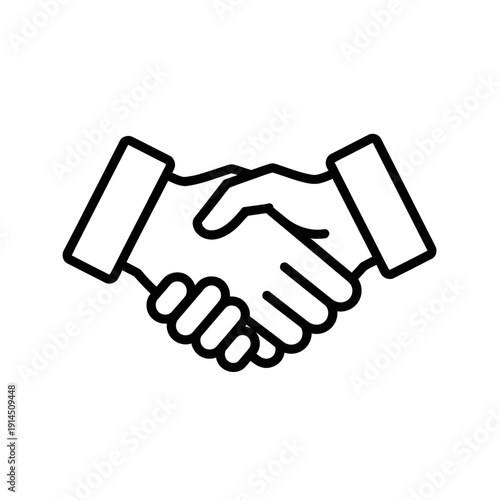 Professional Business Handshake Illustration for Partnership and Agreement