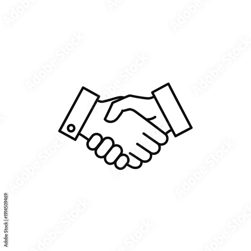 Professional Business Handshake Symbol for Collaboration and Partnership