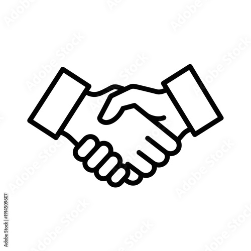 Professional Handshake Icon Representing Business Agreement and Collaboration