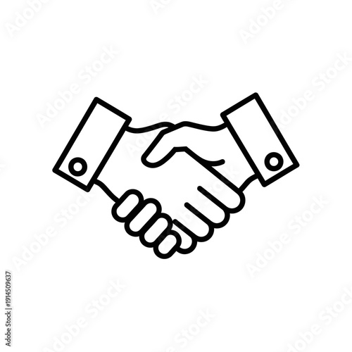 Professional Handshake Icon Representing Business Collaboration and Agreement