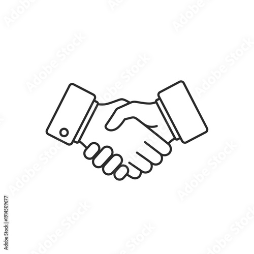 Professional Handshake Illustration for Business and Collaboration Concepts