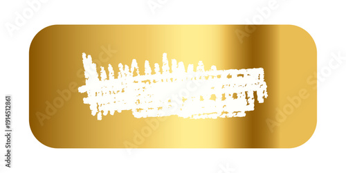 Vector artGolden scratch card surface with scraped texture. Shiny metallic scratchcard, lotto winner, money prize or sale coupon template isolated on white background.