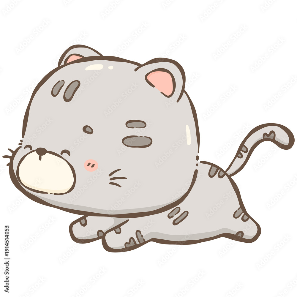 Obraz premium Cute gray cat