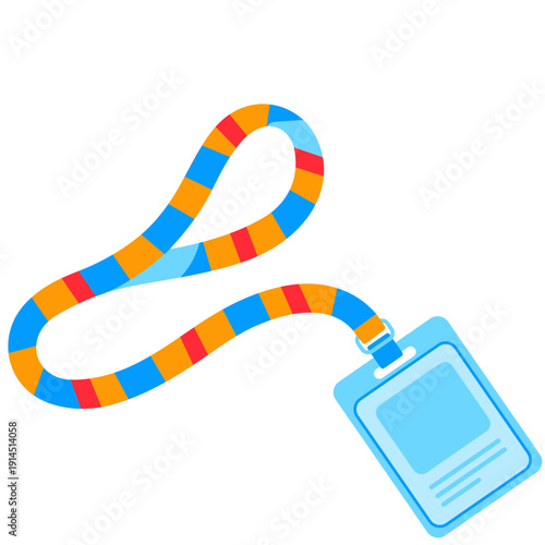 Blue and red winter hat with ear flaps and pom-pom for school outdoor education, student warmth, cold weather protection, and seasonal accessories with flat design.