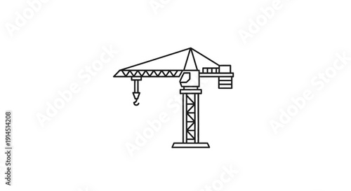 Construction Crane Tower Infrastructure for Building Projects and Urban Development