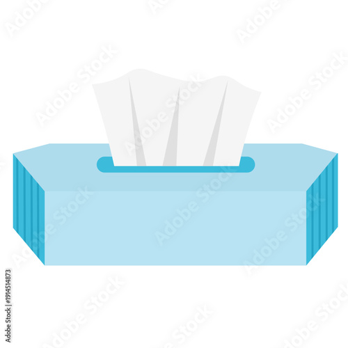 Light blue tissue box with save work label perfect for school offices, student workspaces, classroom supplies, educational facilities, hygiene materials, and organizational essentials with clean flat 